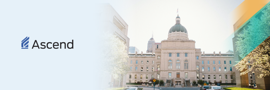 ascend header with Indiana statehouse